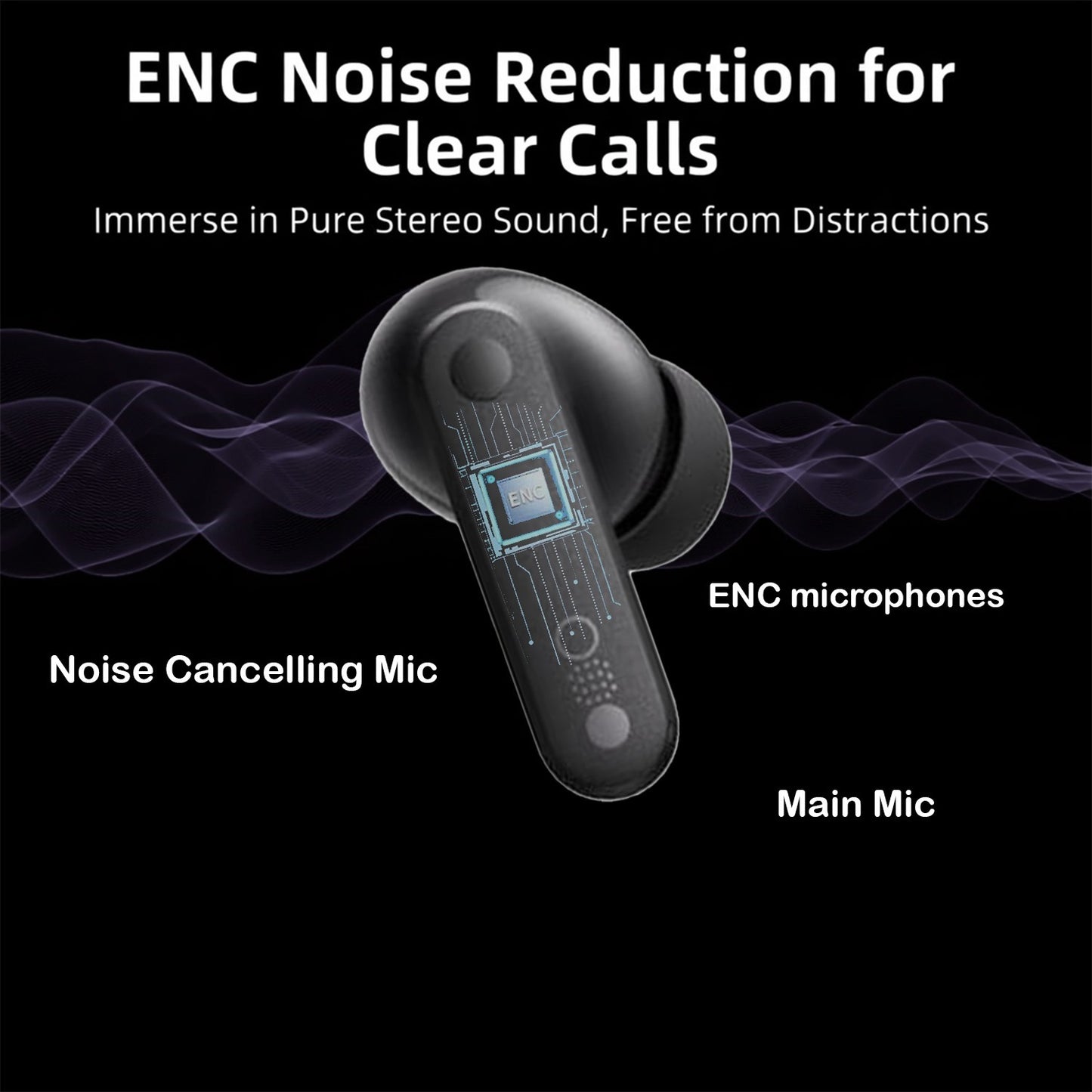 CMT Ultra Pro Earbuds with Active Noise Cancellation & HD Sound