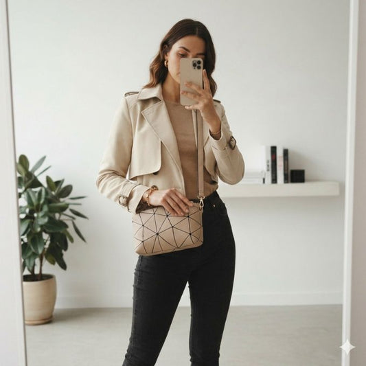 Women’s Diamond Pattern Crossbody Elegance Sling Bag