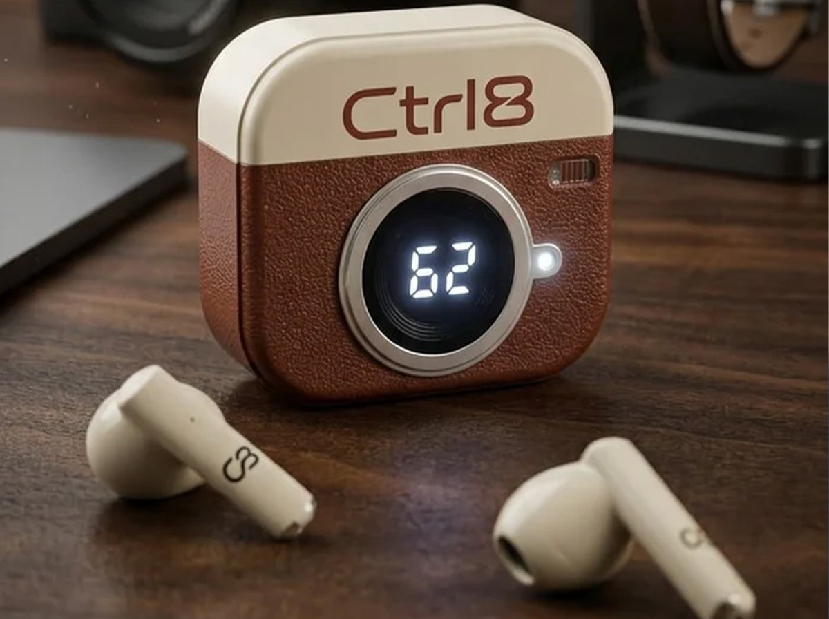 Ctrl8_Q86_Retro Camera Design Portable TWS Wireless Earbuds-G0 - image 4