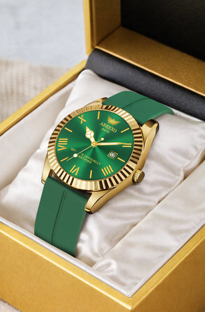ABREXO BANDITS Series Analog Watch For Men (Quartz, Stainless Steel)-Green