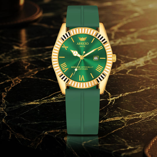 ABREXO BANDITS Series Analog Watch For Men (Quartz, Stainless Steel)-Green