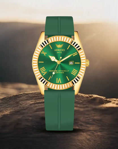 ABREXO BANDITS Series Analog Watch For Men (Quartz, Stainless Steel)-Green