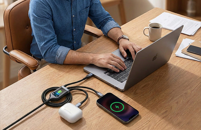 3-in-1 Nylon Braided Charging Cable 3A