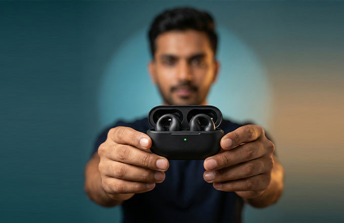 T75 Open-Ear Clip-On Bluetooth Earbuds with Secure Fit Design - image 4